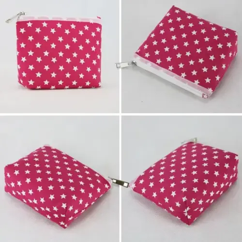 Cute star patterned makeup bag for daily essentials and travel Cute star patterned makeup bag for daily essentials and travel